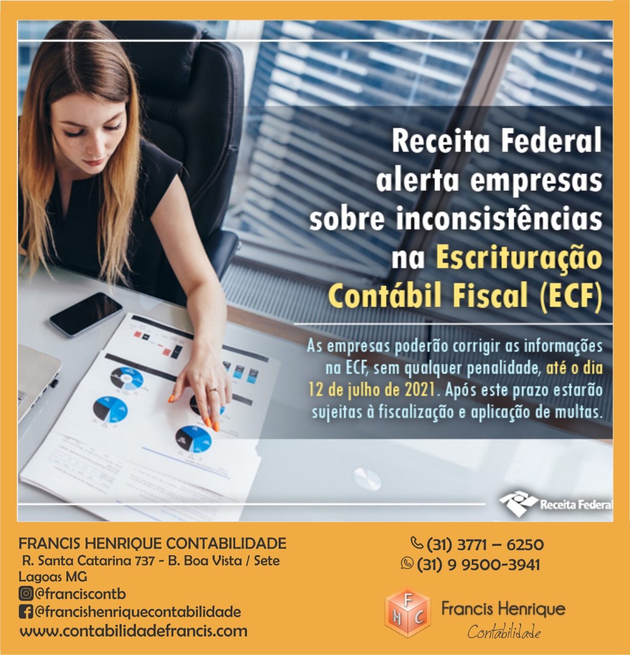 Receita Federal alerta empresas sobre inconsistências na Escrituração Contábil Fiscal (ECF)